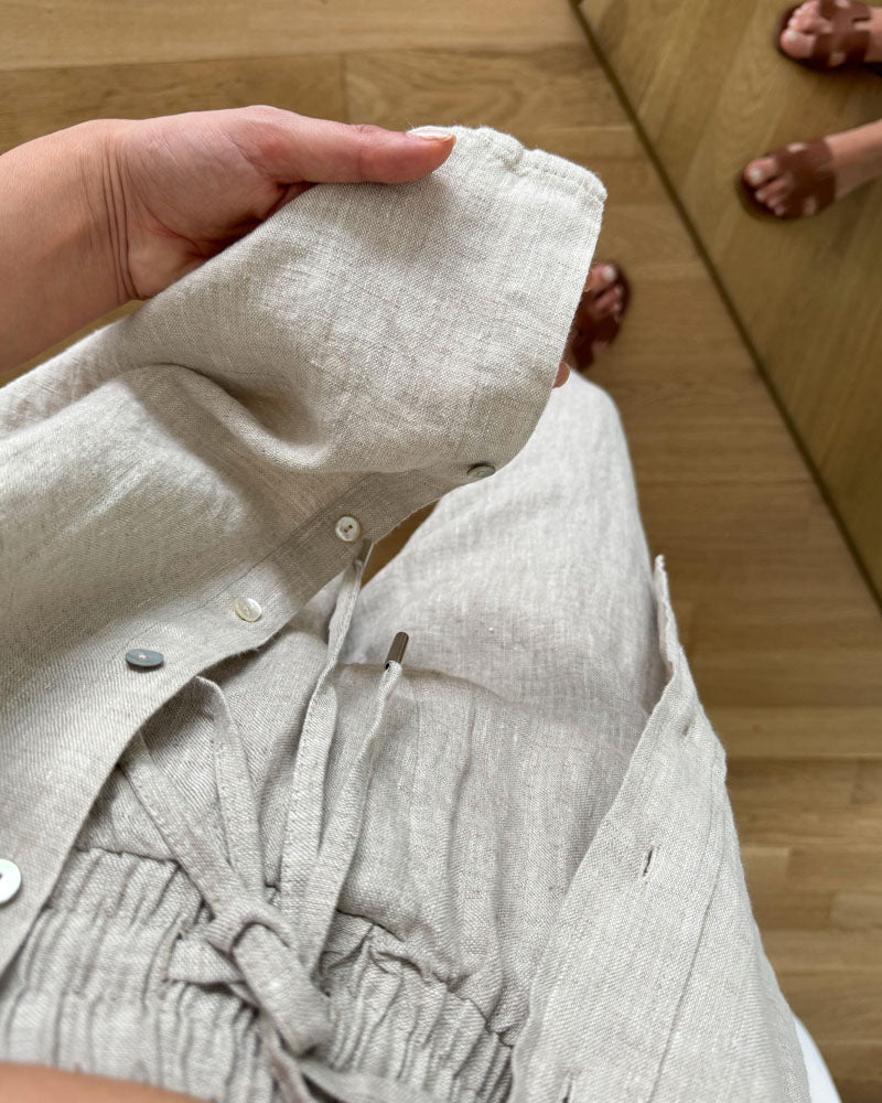 AMY | Comfy Button-up Blouse and Pants Set-5