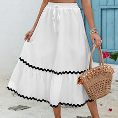 Classic White A-Line Fashion Skirt