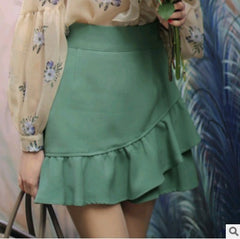 Ruffle Detail Mini Skirt