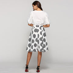Polka Dot Midi Circle Skirt