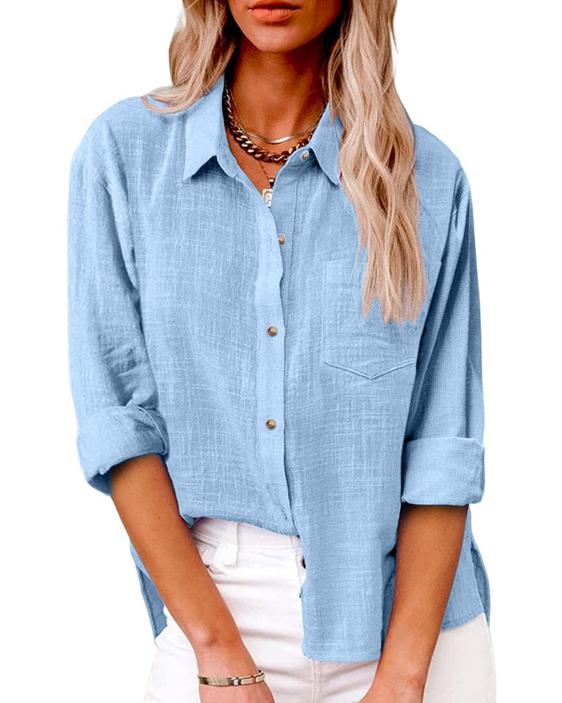 ELLIE | Functional Long Sleeve Blouse-2