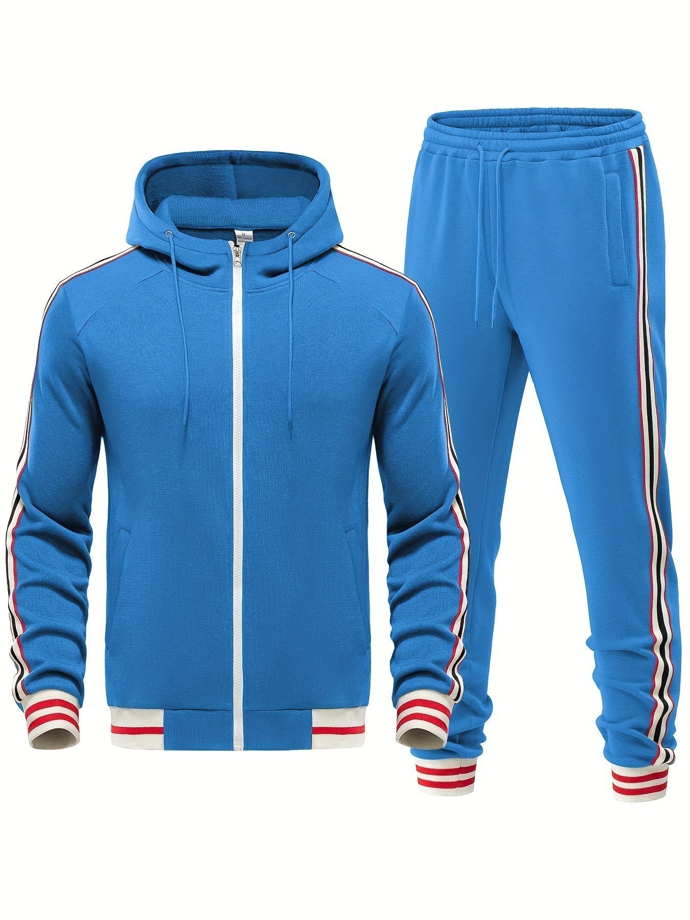 JUDE | Stylish 2-Piece Striped Tracksuit Ensemble-1