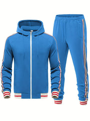 JUDE | Stylish 2-Piece Striped Tracksuit Ensemble-1