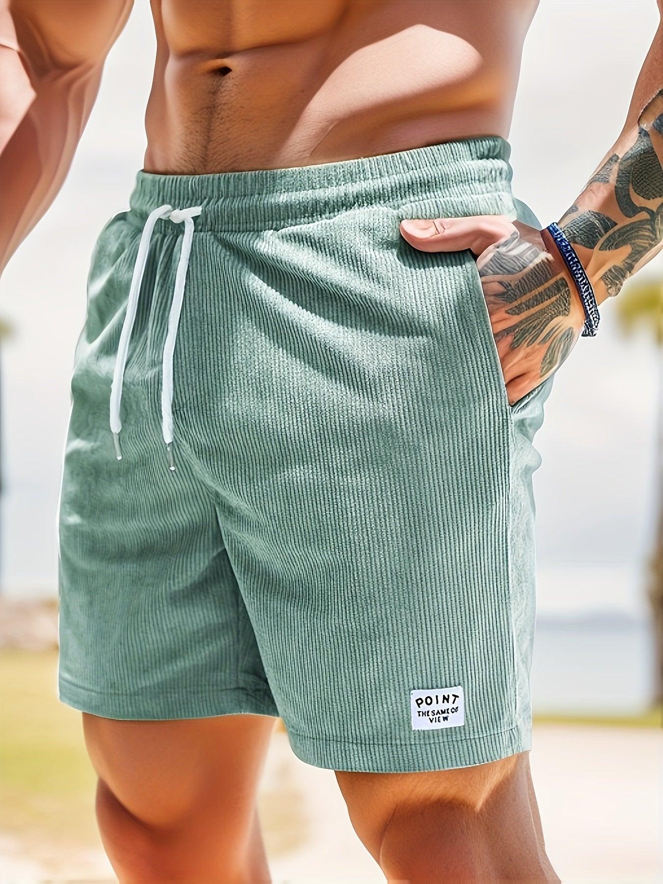 Men’s Casual Shorts - Elastic Waistband - Lightweight Breathable Fabric - Drawstring Fit-3