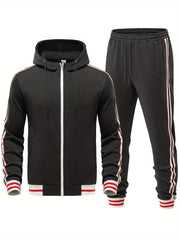 JUDE | Stylish 2-Piece Striped Tracksuit Ensemble-2