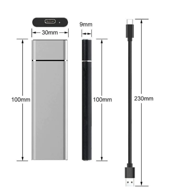8 TB portable external hard drive with high transmission speed and durable aluminum housing 4