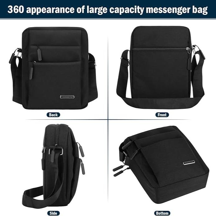 Carter Men's Sleek Waterproof Anti-Theft Crossbody Messenger Bag 3