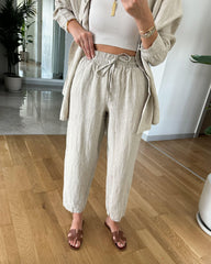AMY | Comfy Button-up Blouse and Pants Set-3
