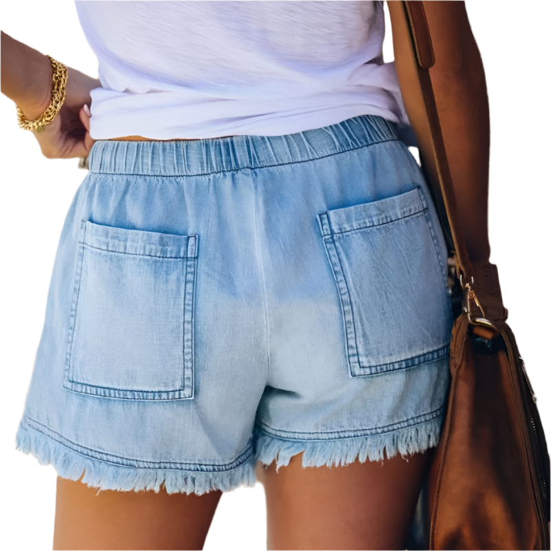 Maria | High-Waist Denim Shorts-3