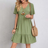 Elma | Comfy and Casual V-Neck Mini Dress-1