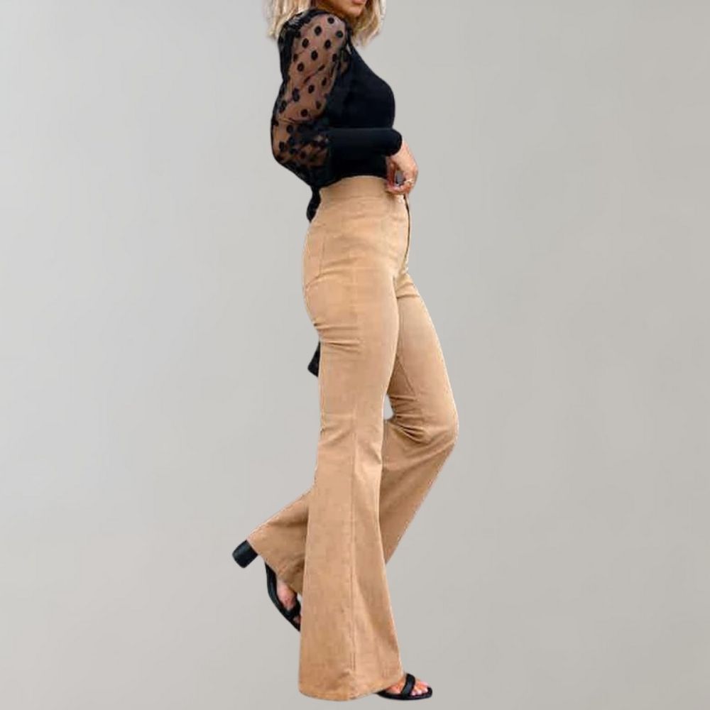 Callie | Trendy Corduroy Flared Trousers-4