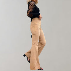 Callie | Trendy Corduroy Flared Trousers-4