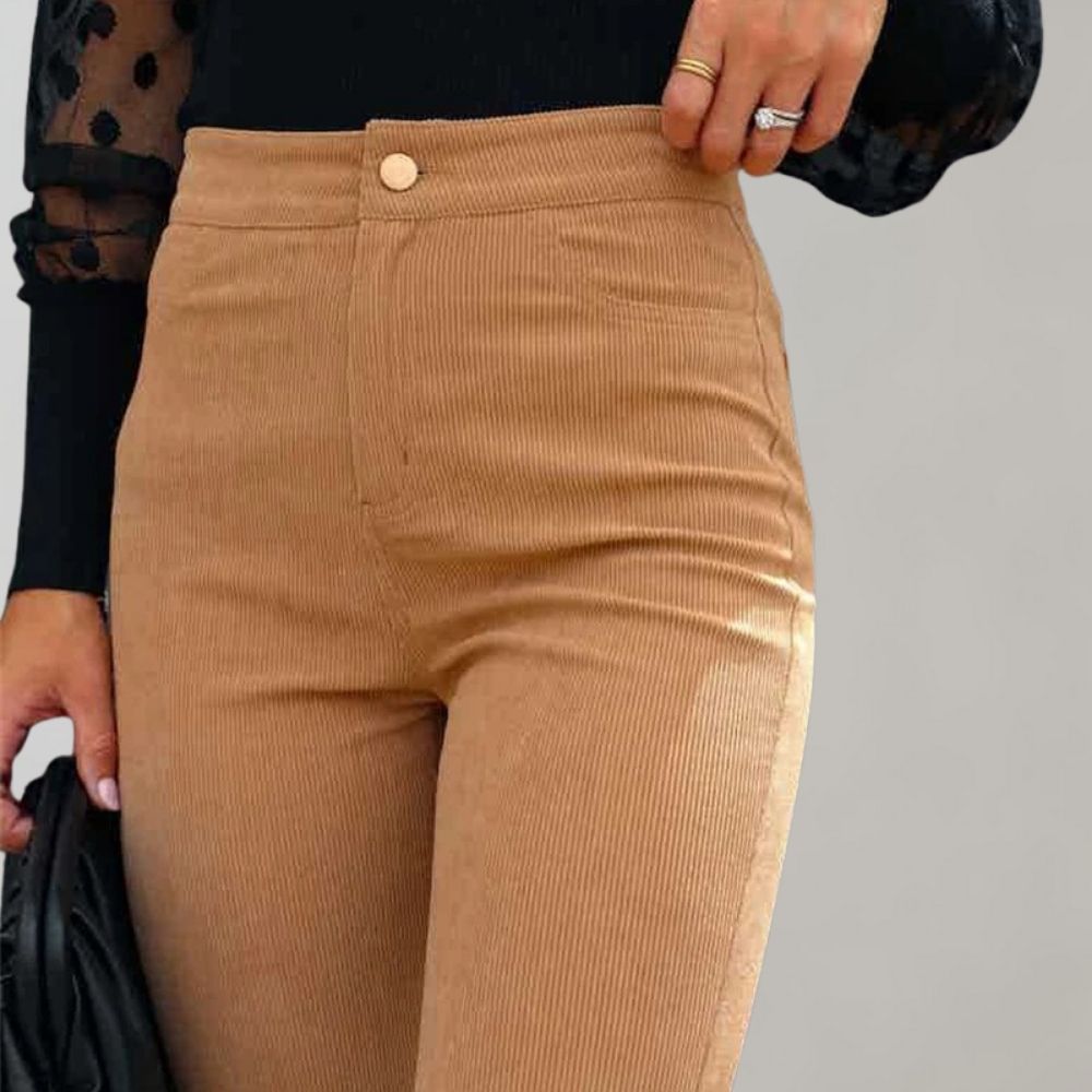 Callie | Trendy Corduroy Flared Trousers-5