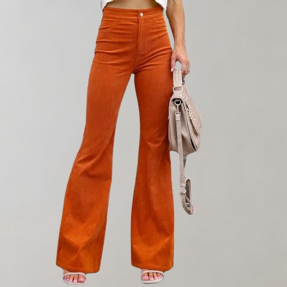 Callie | Trendy Corduroy Flared Trousers-2