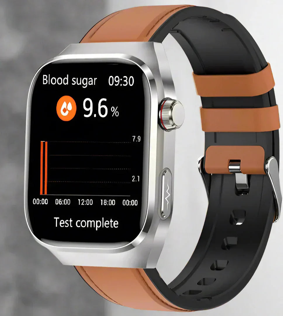 Advanced Health Smartwatch with EKG, blood sugar monitoring, 2.04-inch amoled display-water-density fitness tracker 5