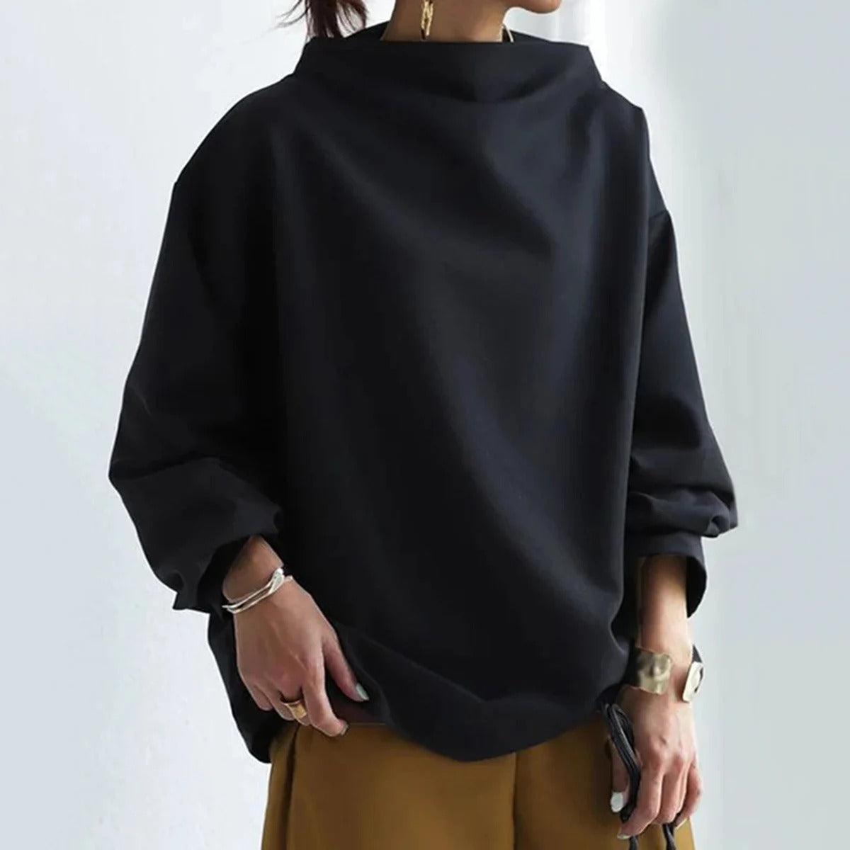 Aleah | Women's Fashionable Turtleneck Sweater | Black 5