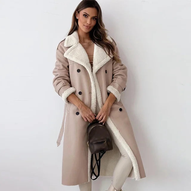 Alwinaal | Women's Button Down Long Down Coat | Warm 3