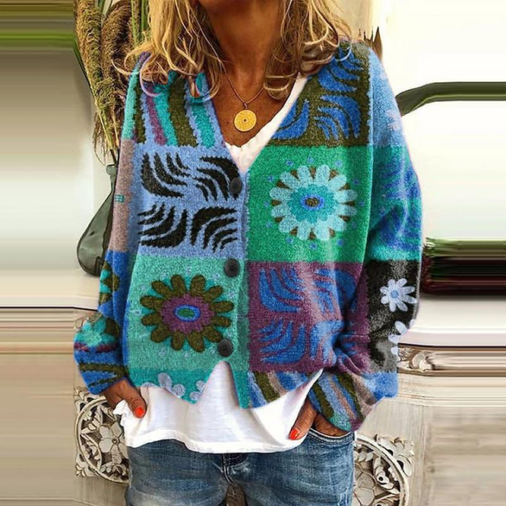 Angie | Women's Floral Warm Cardigan | Button Down 4