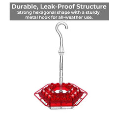 Ant-Proof Hummingbird Feeder with 30 Bee-Resistant Ports 2