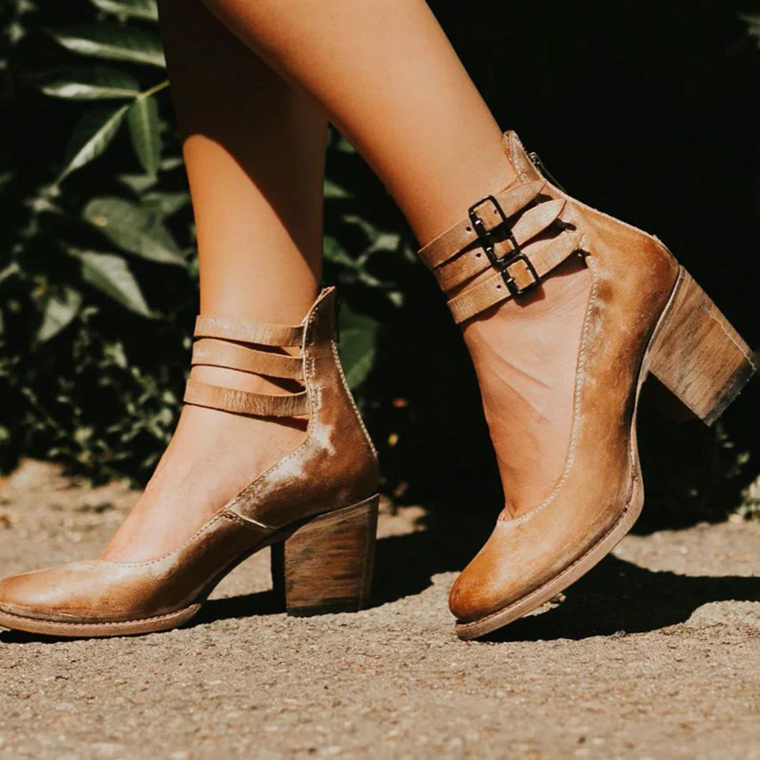 SINA | Elegant Vintage Sandals Heels-3