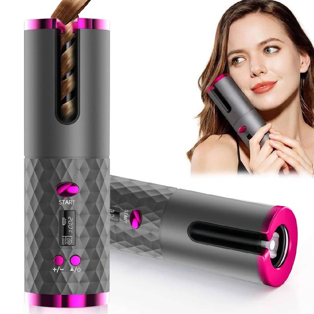 Cordless Tourmaline Ceramic Barrel Auto Hair Curler-5