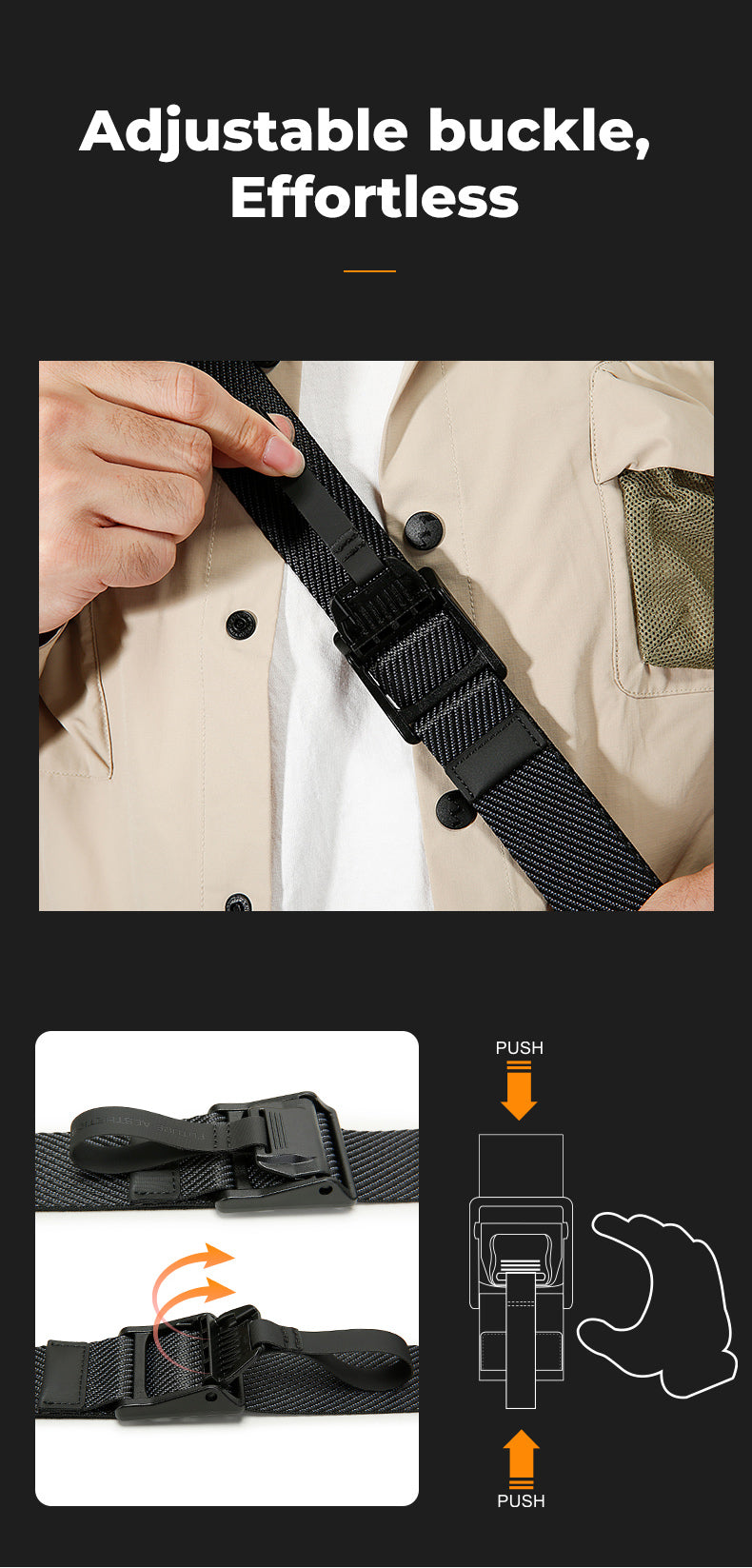 BANGE 2025 Ultralight, waterproof sling bag for urban explorers 7