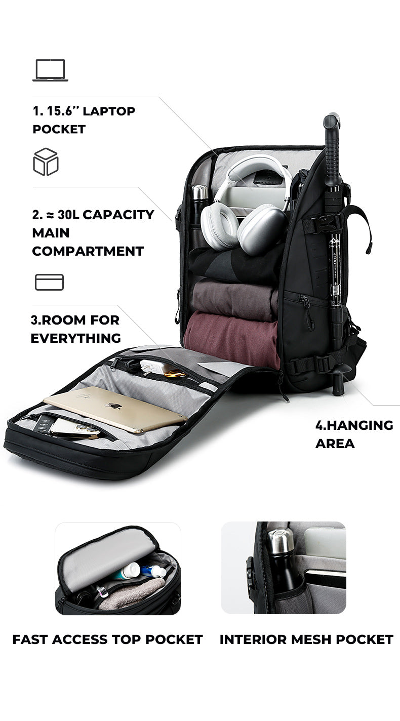 BANGE 2025 Waterproof Outdoor Backpack for Hiking, Camping, Travel 6