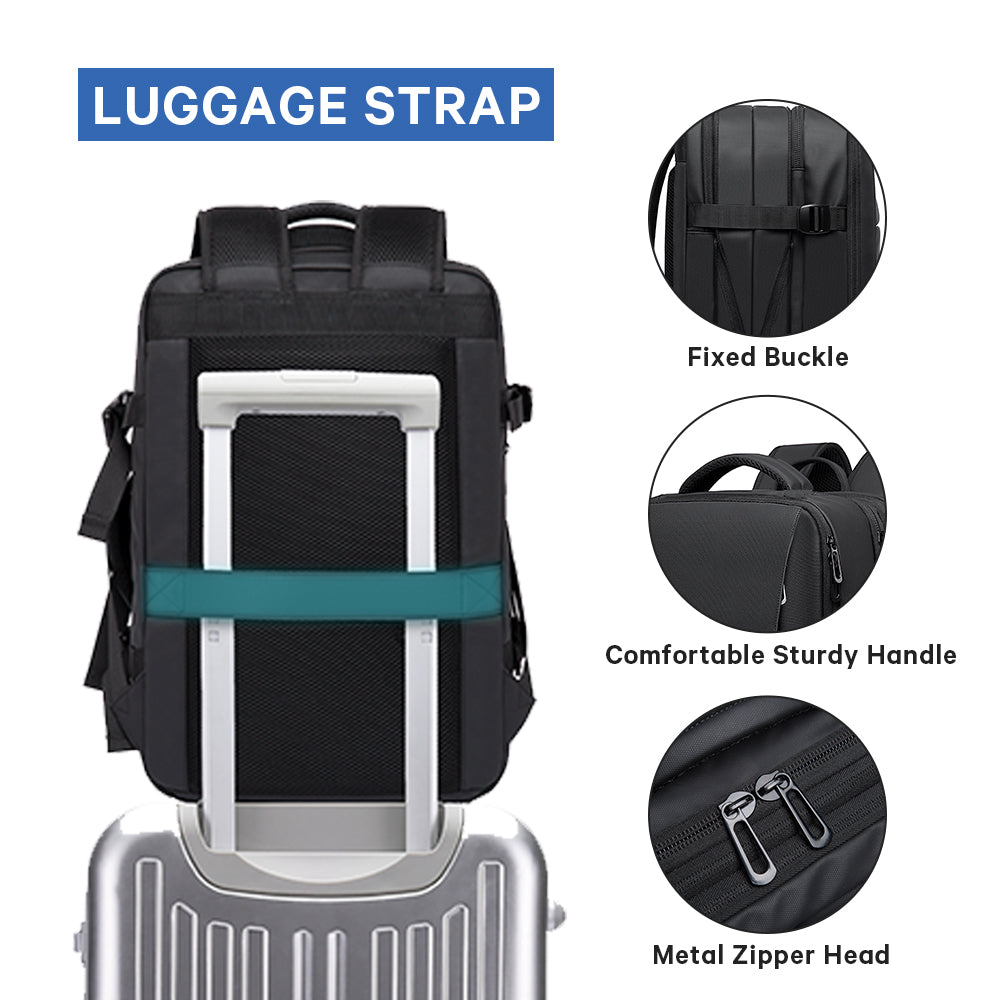BANGE 45L Business Travel Backpack, Carry-on Luggage Backpack, Durable Convertible Travel Bag, Fits 17.3-inch Laptop, for Men and Women 4