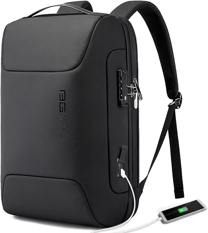 BANGE Anti-Theft Backpack with USB Charging Port, Lightweight Business Backpack for Men and Women 0