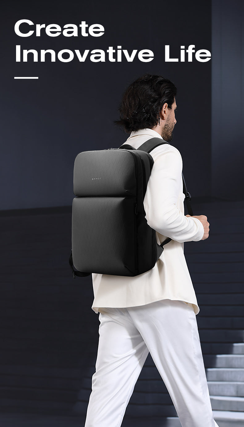 BANGE Bestseller: Slim, waterproof 15.6-inch laptop backpack for business and school 2