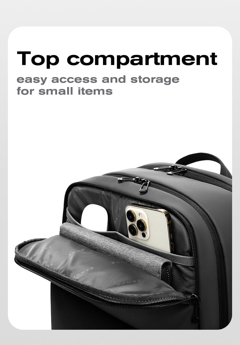 BANGE Bestseller: Slim, waterproof 15.6-inch laptop backpack for business and school 5