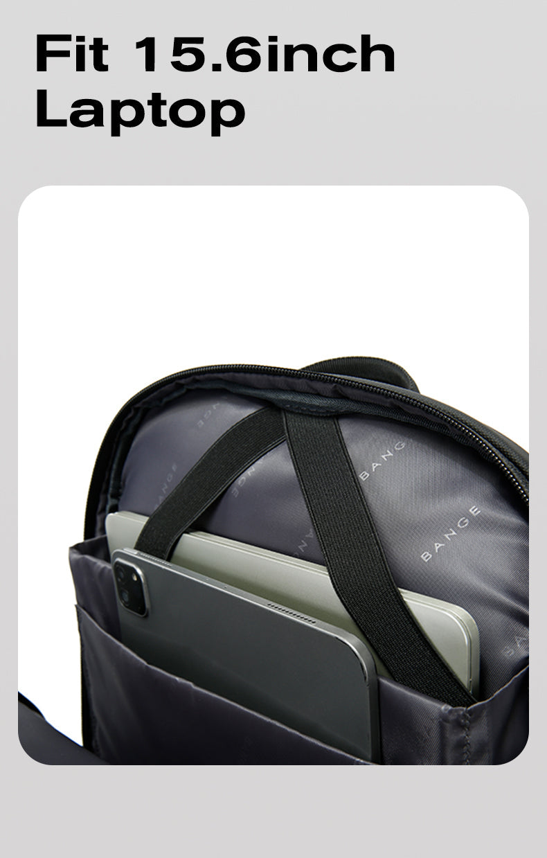 BANGE Bestseller: Slim, waterproof 15.6-inch laptop backpack for business and school 6