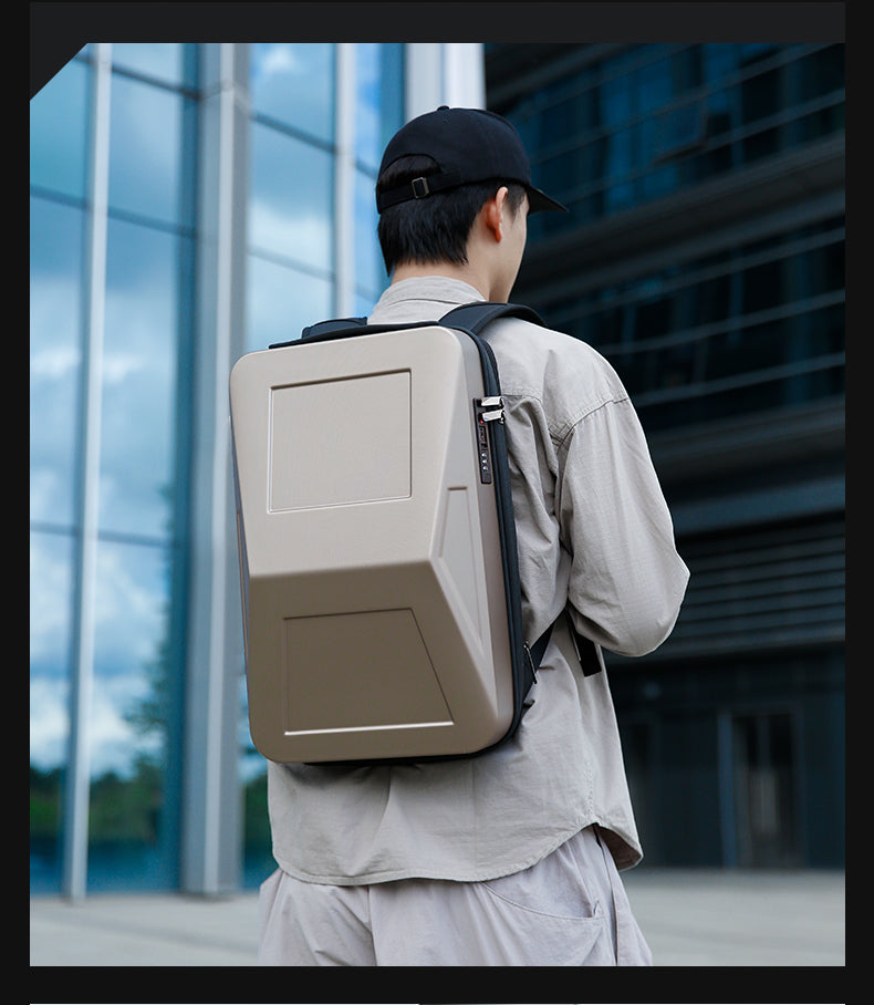 BANGE Expandable Anti-Theft Hard Shell Backpack with USB Port and Organizer 4