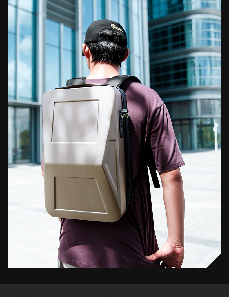 BANGE Expandable Anti-Theft Hard Shell Backpack with USB Port and Organizer 6