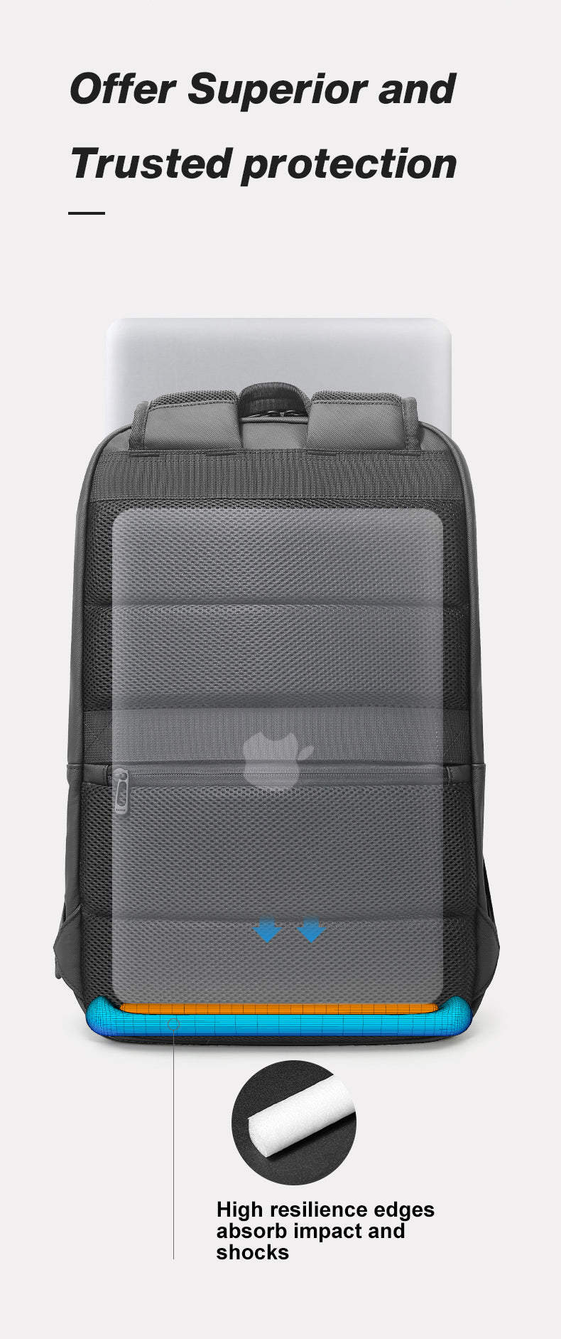 BANGE Hot Sale Ergonomic Waterproof Business Traveler Essential Laptop Backpack 3