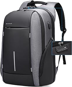 BANGE Lightweight Travel Backpack, Laptop Backpack for 15.6 inch Notebooks, Fashionable Work Backpacks for Everyday Use for Men and Women 8