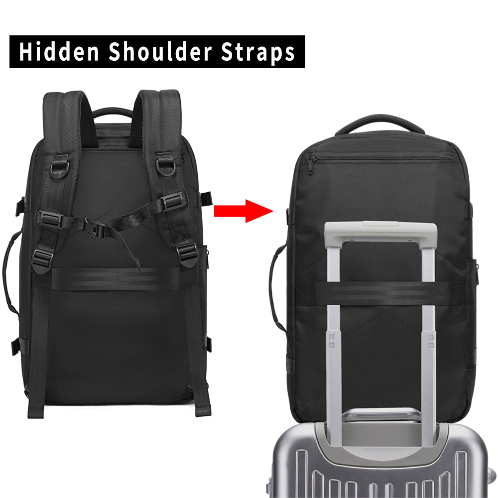 BANGE Men's 40-Liter Travel Backpack, FAA Flight-Approved Weekender Bag (3-Compartment Backpack) 4