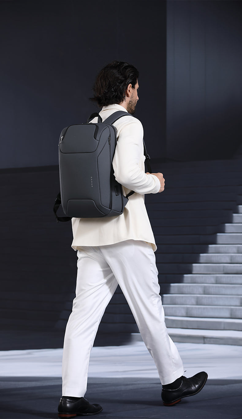 BANGE Minimalist Commuter Business Backpack with USB Port 3