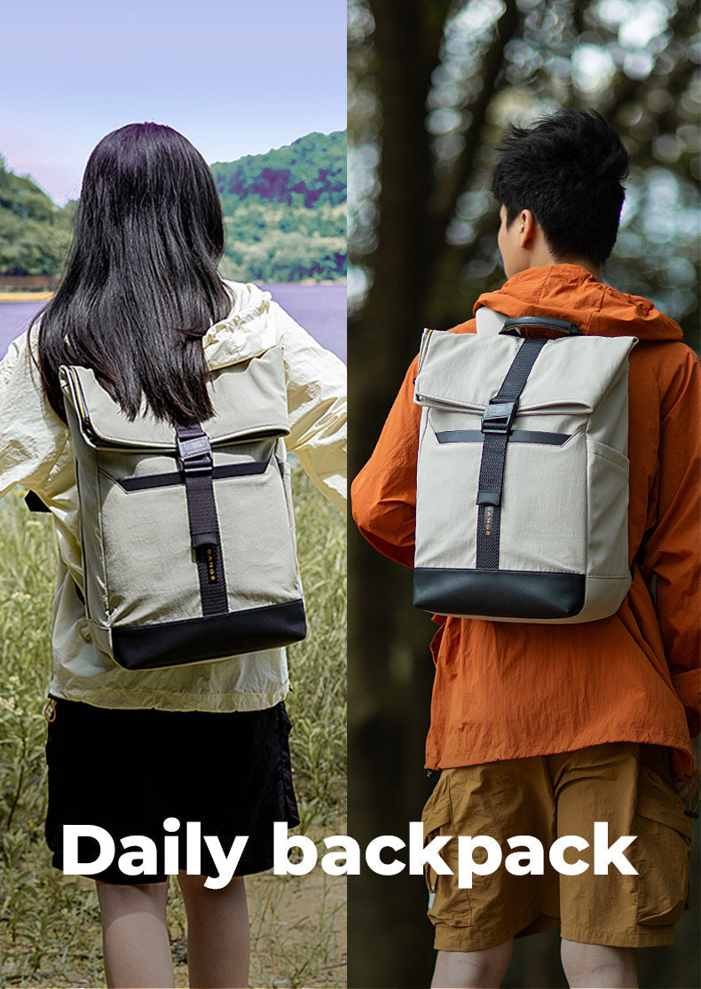 BANGE NEWS Waterproof, lightweight roll-top backpack for the way to school 3