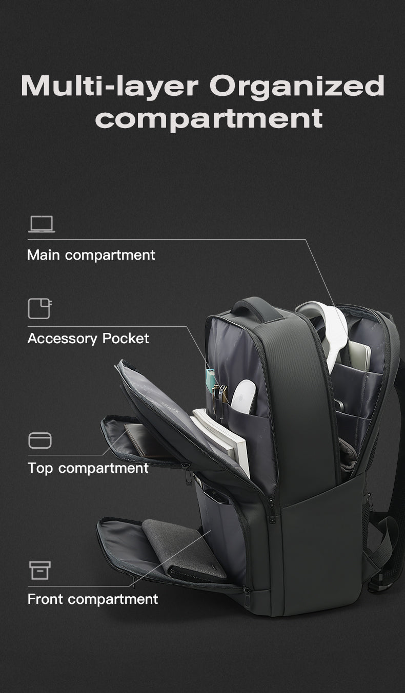 BANGE New Organized Waterproof Commuter Business School Backpack 5