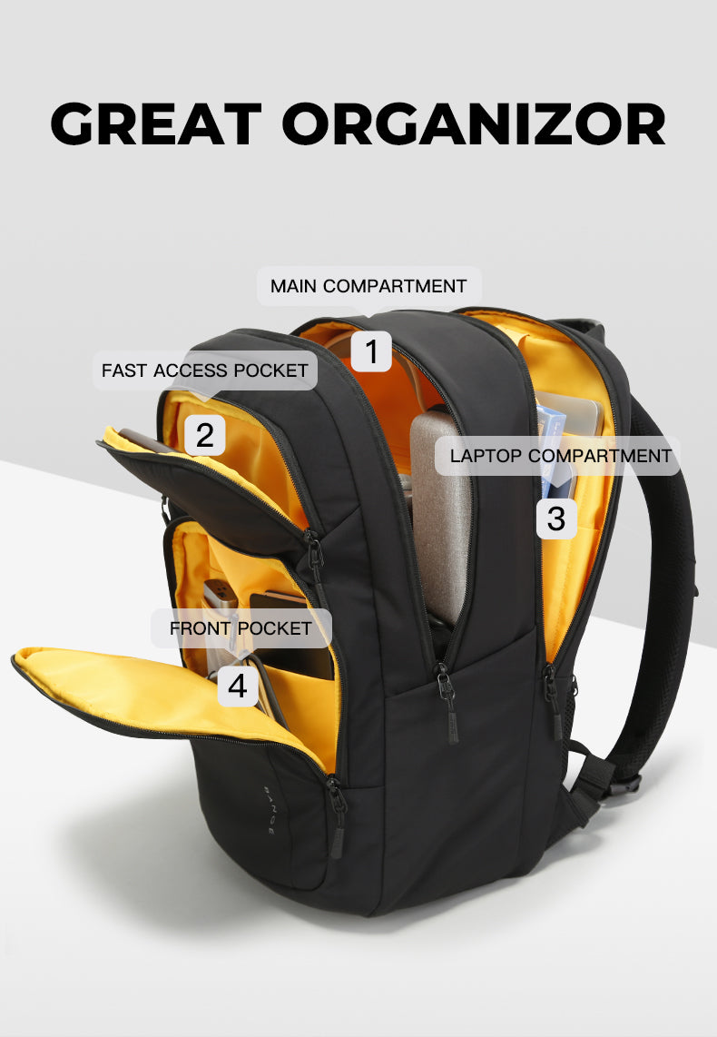 BANGE New Travel Waterproof Soft Lightweight Student Casual Bag Men Laptop Backpack 3