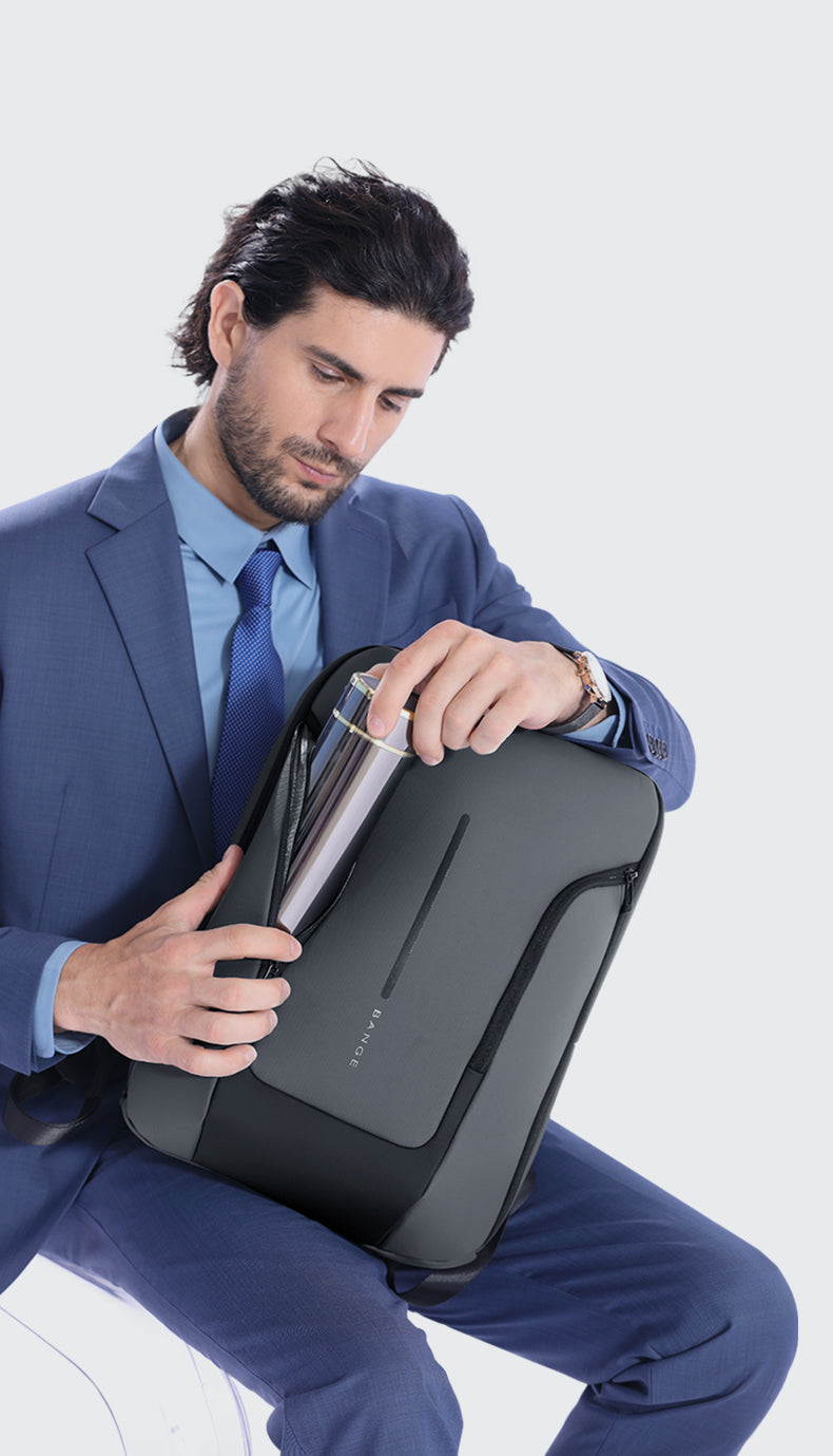 BANGE Stylish Waterproof Urban Commuter Laptop Backpack USB Port & 15.6-inch Laptop 4