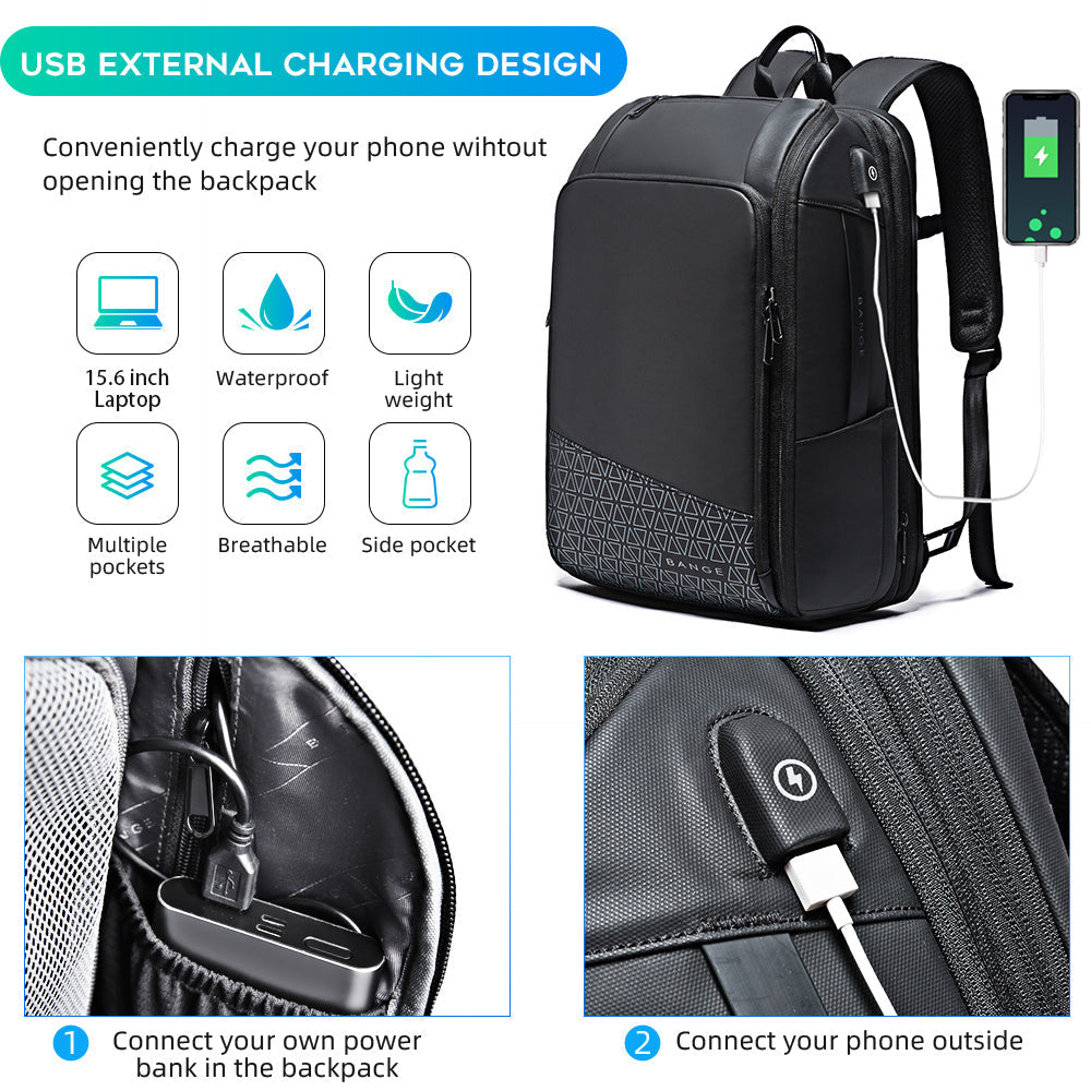 BANGE Travel Backpacks, Weekender Carry-On Backpack, Waterproof Men's Business Laptop Backpack for 15.6 inches 4
