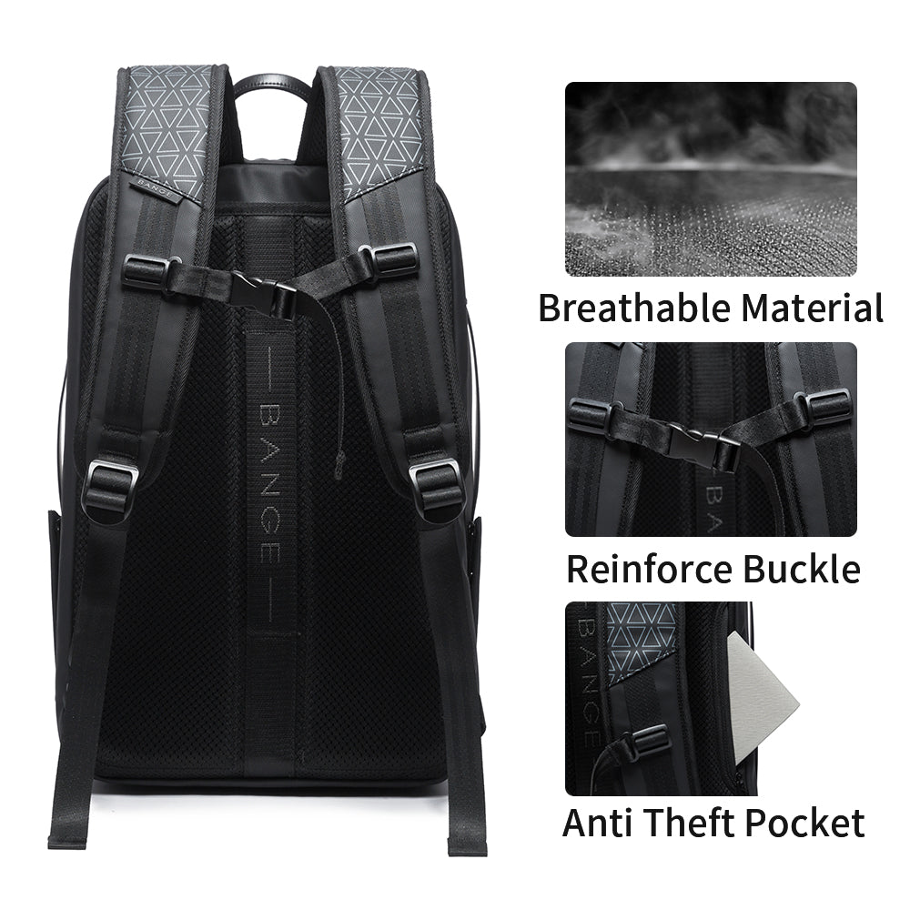 BANGE Travel Backpacks, Weekender Carry-On Backpack, Waterproof Men's Business Laptop Backpack for 15.6 inches 5