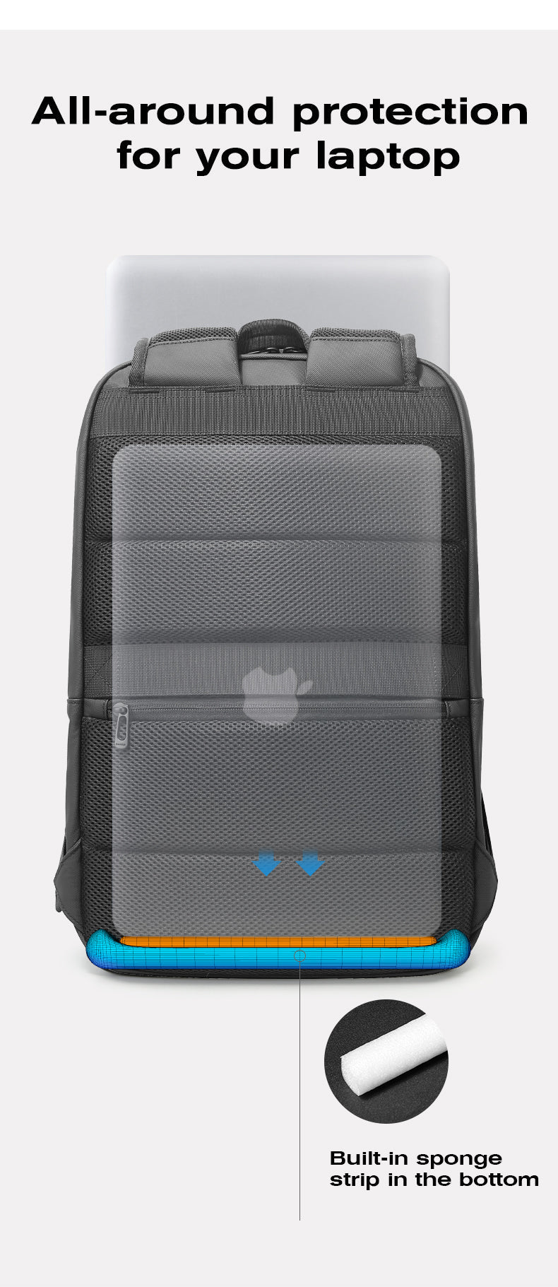 BANGE Urban Stylish Laptop Backpack 15.6 inch for Business and Daily Commuting 6