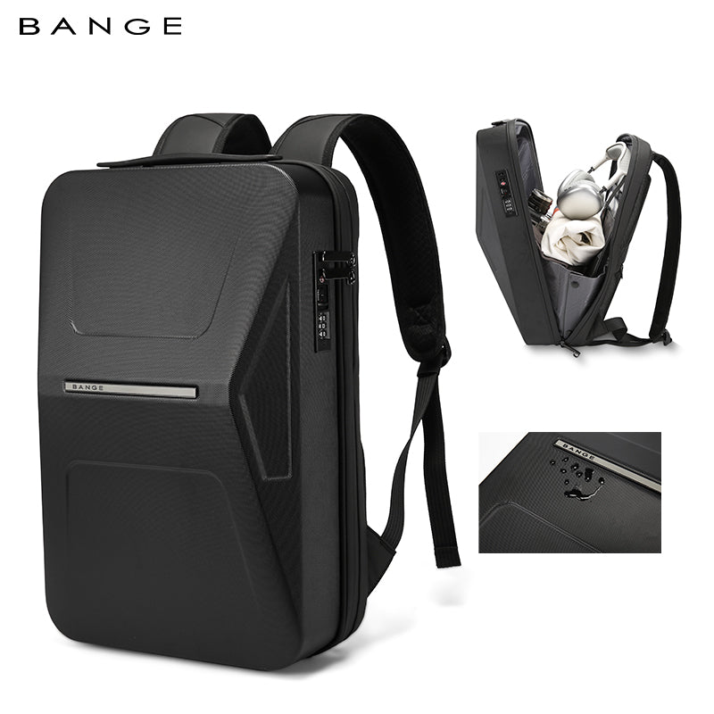 BANGE Waterproof Hardshell Backpack with TSA Lock for Business and Commuters 1
