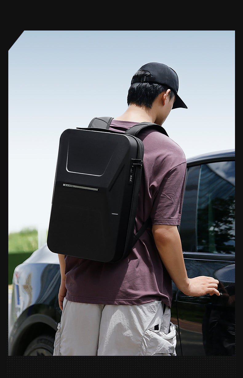 BANGE Waterproof Hardshell Backpack with TSA Lock for Business and Commuters 4