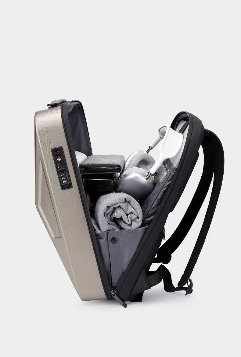 BANGE Waterproof Hardshell Backpack with TSA Lock for Business and Commuters 7