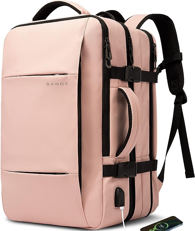 BANGE Weekender Carry-On Backpack, 45L Expandable Travel Backpack for Airplanes, Convertible Backpack Briefcase for Travel, Water-Resistant 17.3" Laptop Backpack for Men and Women… 5