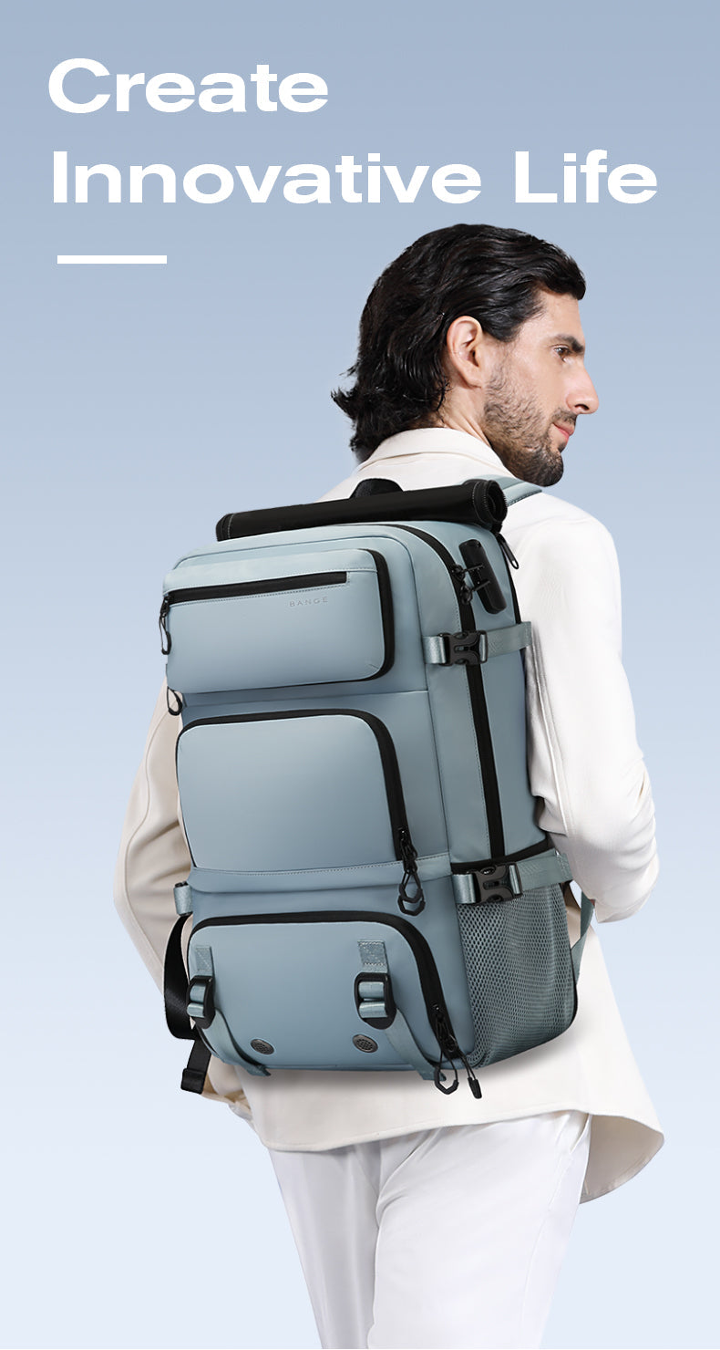 BANGE multifunctional travel backpack with removable anti-theft protection and shoe compartments 4